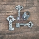 Resin Embellishments "Chalkboard Black Keys", 15 pcs