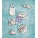Resin Embellishments "Shabby Chic Treasures - Explore", 6 pcs