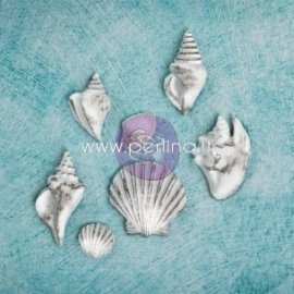 Resin Embellishments "Shabby Chic Treasures - Sea Shells", 7 pcs