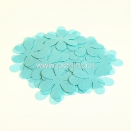 Fabric flowers, bright turquoise, 1 pc, select size