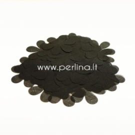 Fabric flowers, black, 1 pc, select size
