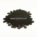 Fabric flowers, black, 1 pc, select size