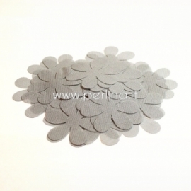 Fabric flowers, bright grey, 1 pc, select size