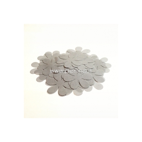 Fabric flowers, bright grey, 1 pc, select size