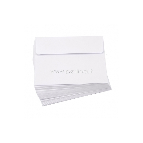 White envelope, 11,11x14,6 cm