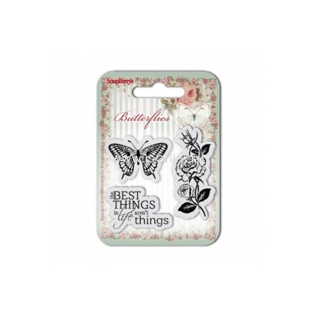 Akrilinis antspaudas "Butterflies Nr.1", 3 vnt