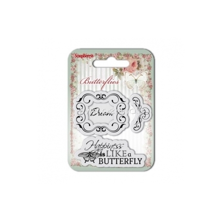 Akrilinis antspaudas "Butterflies Nr.2", 3 vnt