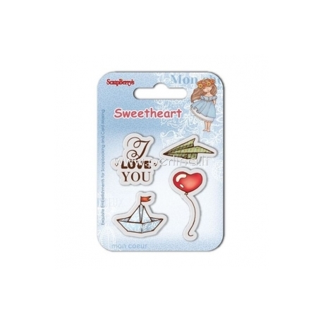 Clear stamps "Sweetheart No.5", 4 pcs