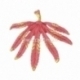 Enamel pendant "Leaf", fuchsia, 43x42 mm