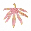 Pakabukas "Lapas", rožinė sp., 43x42 mm