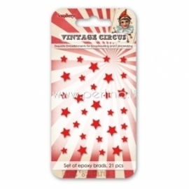 Enamel epoxy stickers "Vintage circus 2", 31 pcs