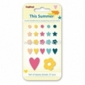Emalio epoksidiniai lipdukai "This Summer", 22 vnt.