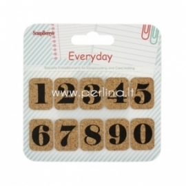 Cork stickers "EveryDay 1", 10 pcs