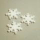 Plexiglass finding-connector "Snowflake", white, 2,7x3 cm