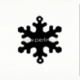 Plexiglass finding-connector "Snowflake", white, 2,7x3 cm
