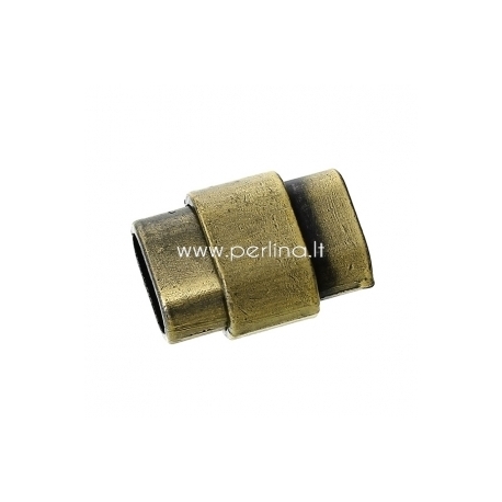 Užsegimas magnetinis, ant. bronzos sp., 20x14 mm