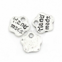 Pendant "Handmade", antique silver, 8x8 mm