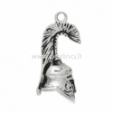 Pendant "Helmet", antique silver, 42x18 mm