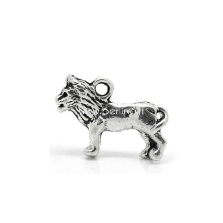 Pendant "Lion", antique silver, 23x15 mm