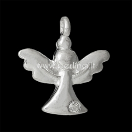 Pendant "Angel", silver plated, 21x19 mm