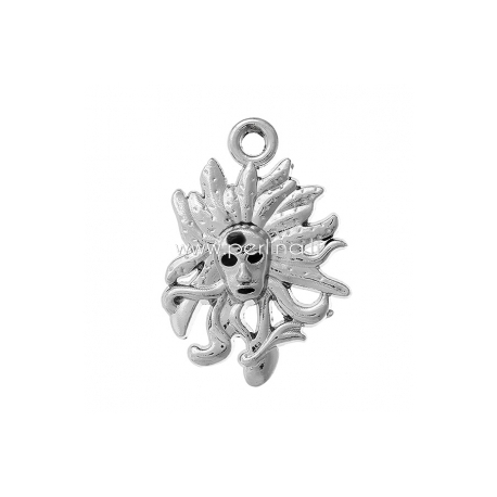 Pendant "Extra-terrestrial", silver tone, 28x20 mm
