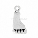 Pendant "Foot", antique silver, 18x10 mm