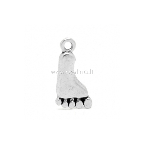 Pendant "Foot", antique silver, 18x10 mm