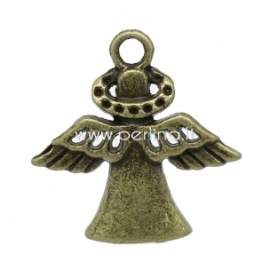 Pendant "Angel", antique bronze, 23x22 mm