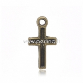 Pakabukas "Kryžius", ant. bronzos sp., 15x8 mm