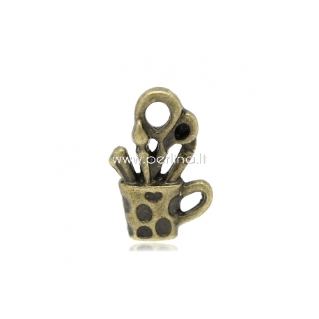 Pendant "Pen Container", antique bronze, 19x13 mm