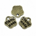Pakabukas "Handmade", ant. bronzos sp., 8x8 mm