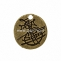 Pendant "Circle", antique bronze, 18 mm