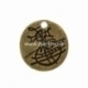 Pendant "Circle", antique bronze, 18 mm