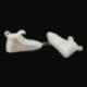 Acrylic pendant "Sports shoes", ivory, 3,9x2,4 cm