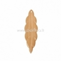 Shell pendant "Leaf", light coffee, 6x1,8 cm