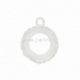 Cabochon setting pendant, silver plated, 18x14 mm