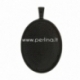Cabochon setting pendant, black, 39x25 mm
