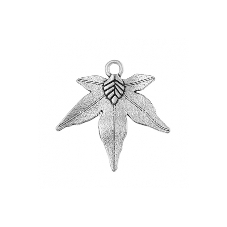 Pendant "Leaf", antique silver, 31x31 mm