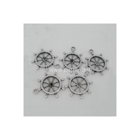 Pendant "Rudder", antique silver, 29x25 mm