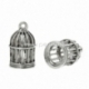 Pendant "Birdcage", antique silver, 24x15 mm