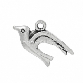 Pendant "Dove", antique silver, 19x10 mm