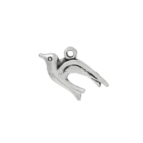 Pendant "Dove", antique silver, 19x10 mm