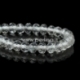 Stiklinis karoliukas, rondelė, skaidrus su balta šerdim, 4x6 mm, 1 vnt.