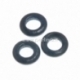 Wood bead-ring, navy blue, 13 mm, 1 pc