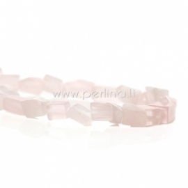 Cat's eye glass beads, irregular, light pink, 8x5mm - 4x3mm, 82 cm