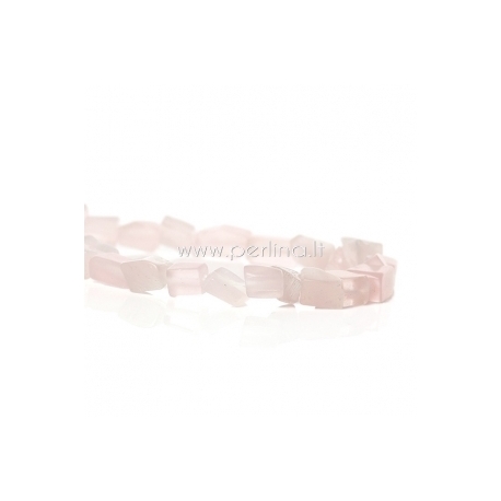 Cat's eye glass beads, irregular, light pink, 8x5mm - 4x3mm, 82 cm