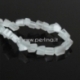Cat's eye glass beads, irregular, white, 8x5mm - 4x3mm, 82 cm