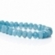 Synthetic agate gemstone bead, light lake blue, 6x4 mm, 1 pc