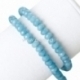 Synthetic agate gemstone bead, light lake blue, 6x4 mm, 1 pc