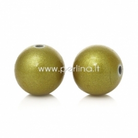 Acrylic spacer bead, gold, 12 mm, 1 pc